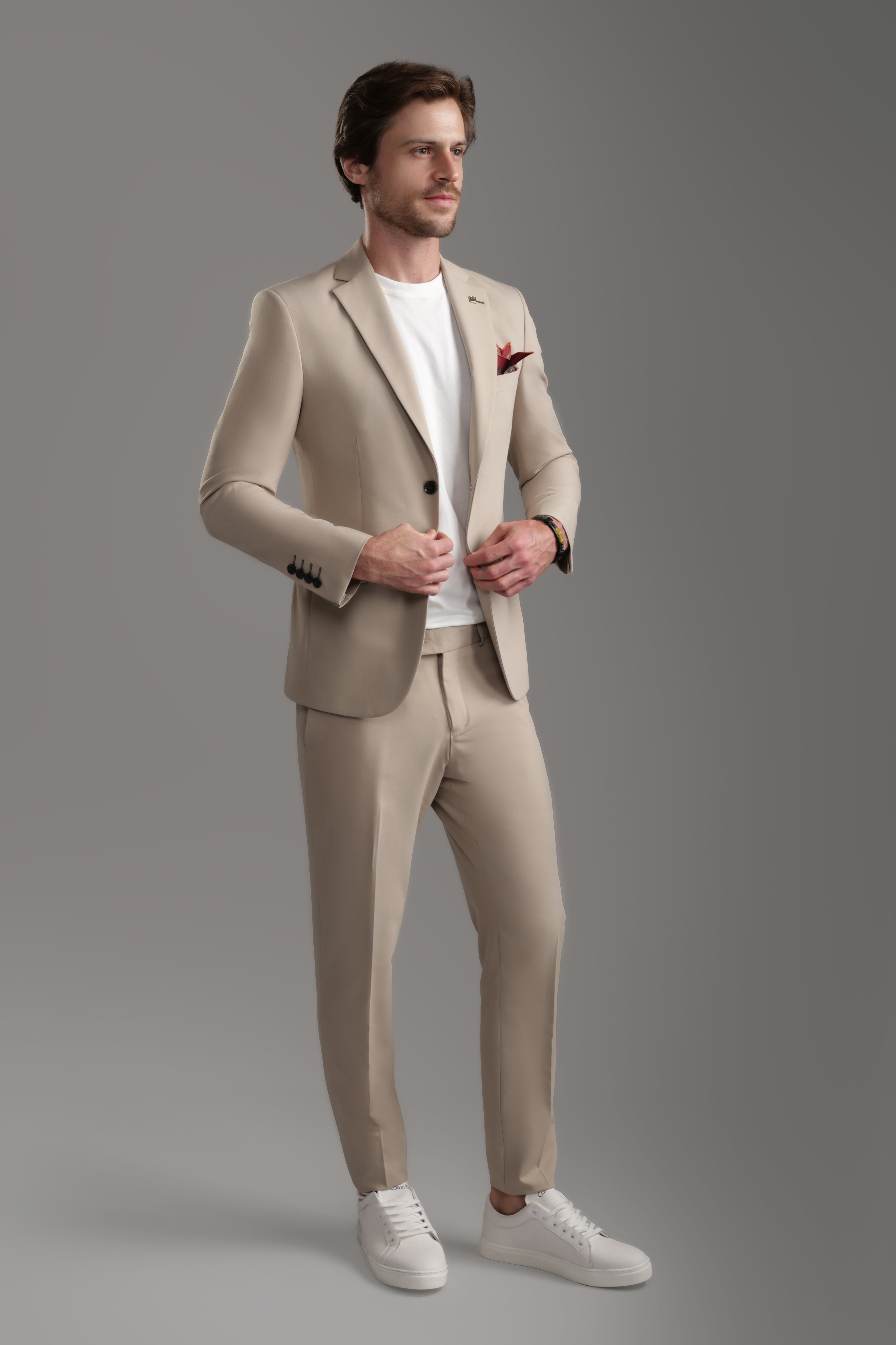 Beige Suit