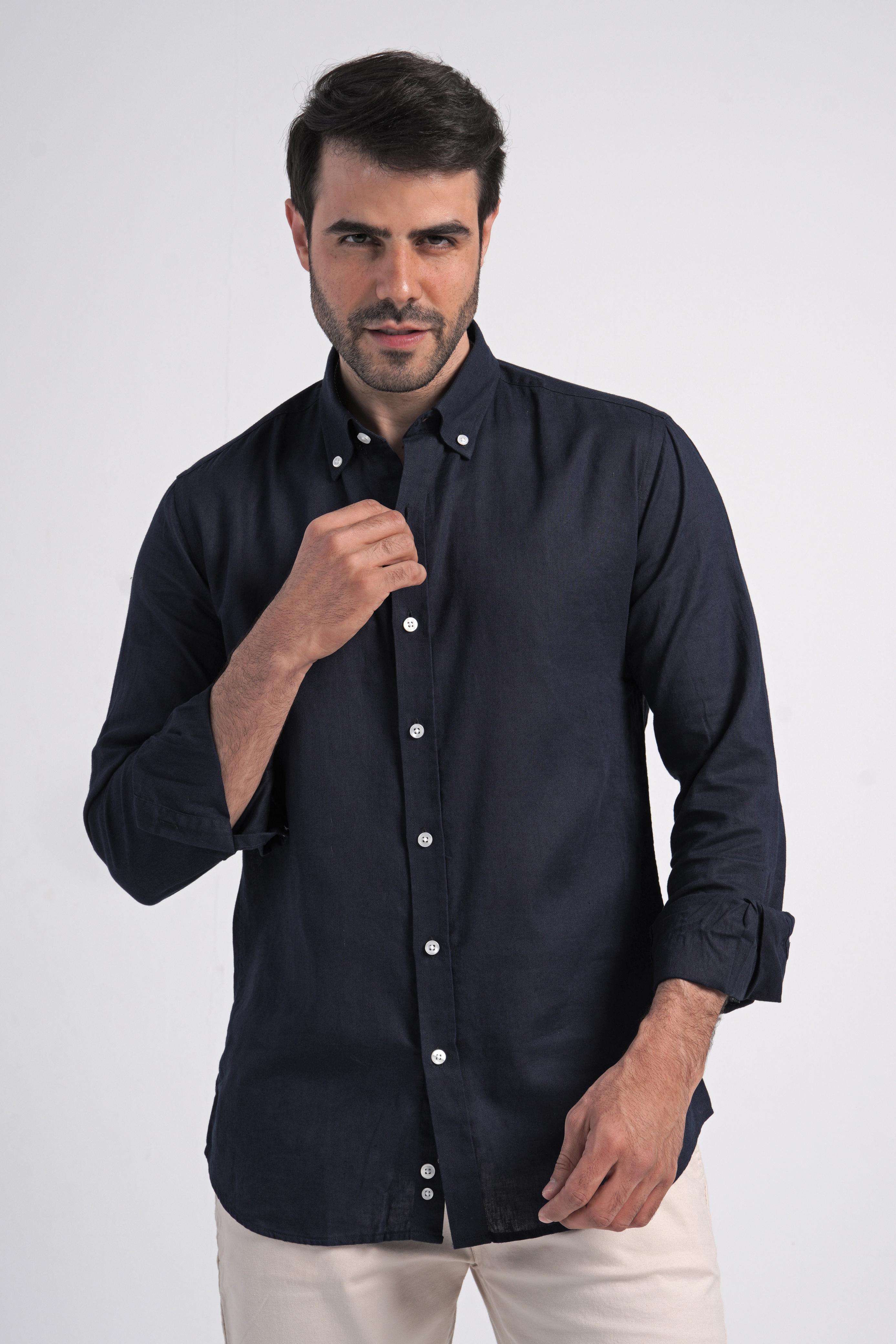 Linen Shirt Navy